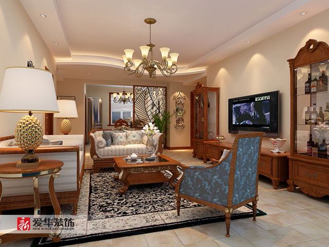 锦绣康城美式风格80-120㎡平米二居